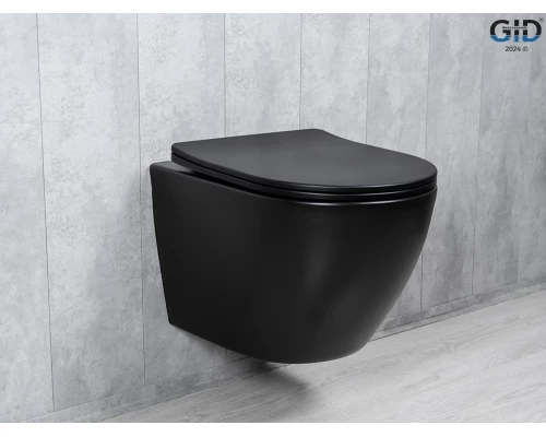 Унитаз подвесной Tornado Gid Tr2122TF-Bm 62261Y черный матовый 49x36x36