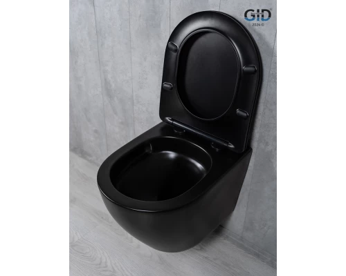 Унитаз подвесной Tornado Gid Tr2122TF-Bm 62261Y черный матовый 49x36x36