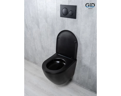 Унитаз подвесной Tornado Gid Tr2122TF-Bm 62261Y черный матовый 49x36x36