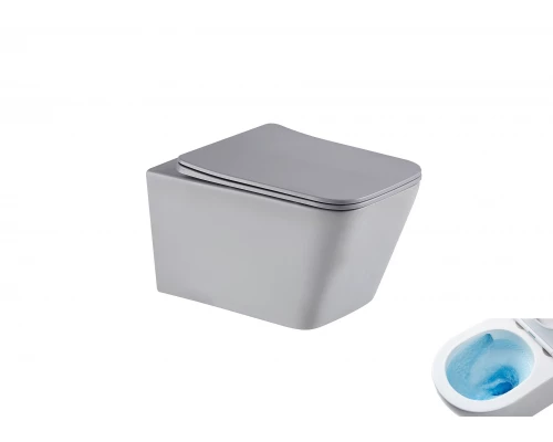 Унитаз подвесной Tornado Gid Tr2143TF-Lgm 62305Y серый матовый 49x34x36