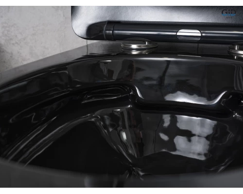 Унитаз подвесной Gid Tr2198-18 62204Y черная глянцевая 49x36x35.5