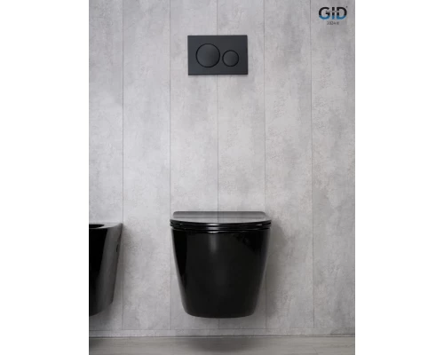 Унитаз подвесной Gid Tr2198-18 62204Y черная глянцевая 49x36x35.5