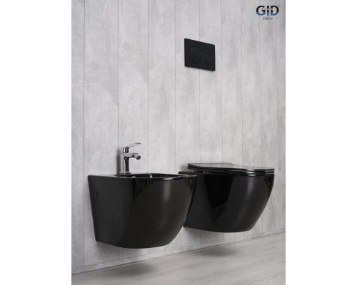 Унитаз подвесной Gid Tr2198-18 62204Y черная глянцевая 49x36x35.5