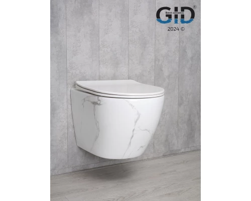 Унитаз подвесной Gid Ws2198 (СС) 62228Y под камень глянцевый 49x36x35.5