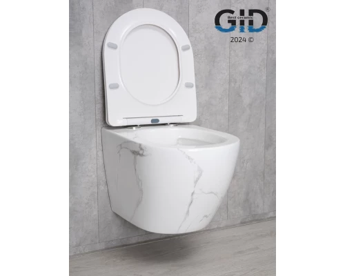 Унитаз подвесной Gid Ws2198 (СС) 62228Y под камень глянцевый 49x36x35.5