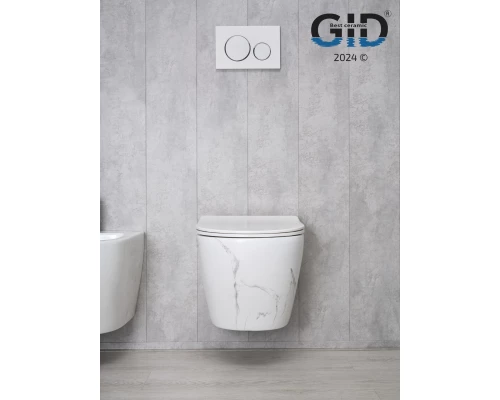 Унитаз подвесной Gid Ws2198 (СС) 62228Y под камень глянцевый 49x36x35.5