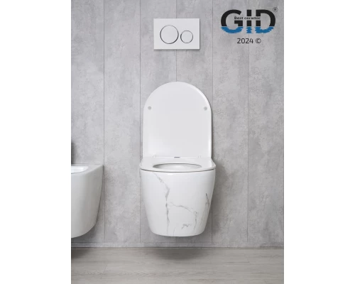 Унитаз подвесной Gid Ws2198 (СС) 62228Y под камень глянцевый 49x36x35.5
