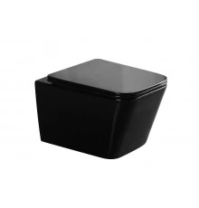 Унитаз подвесной Gid Tr2155BL 62238Y черная глянцевая 51x37x35