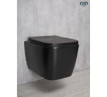 Унитаз подвесной Gid Tr2140Bm 62255Y черный матовый 51x35x37.5