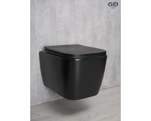 Унитаз подвесной Gid Tr2140Bm 62255Y черный матовый 51x35x37.5