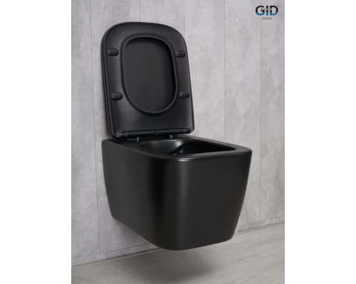 Унитаз подвесной Gid Tr2140Bm 62255Y черный матовый 51x35x37.5