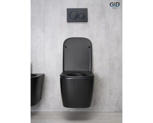 Унитаз подвесной Gid Tr2140Bm 62255Y черный матовый 51x35x37.5