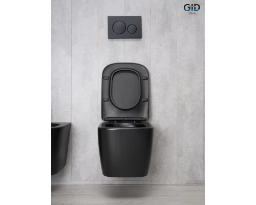 Унитаз подвесной Gid Tr2140Bm 62255Y черный матовый 51x35x37.5