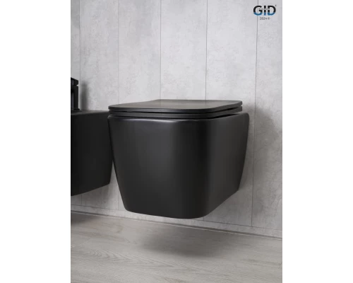 Унитаз подвесной Gid Tr2140Bm 62255Y черный матовый 51x35x37.5