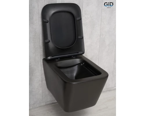 Унитаз подвесной Gid Tr2144Bm 62225Y черный матовый 52x36x33.5