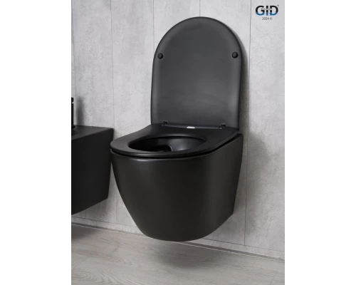 Унитаз подвесной Gid Bm2198 62226Y черный матовый 49x36x35.5