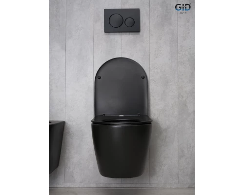 Унитаз подвесной Gid Bm2198 62226Y черный матовый 49x36x35.5