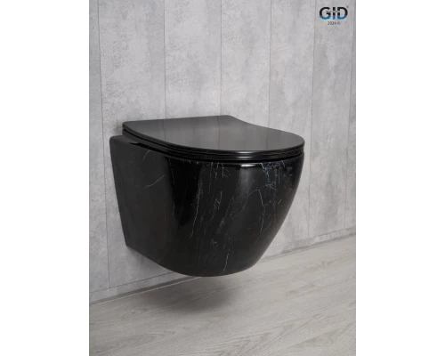 Унитаз подвесной Gid Bs2198 62227Y под камень глянцевый 49x36x35.5