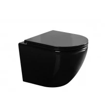 Унитаз подвесной Gid Tr2122BL 62237Y черная глянцевая 51x36x36