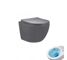 Унитаз подвесной Tornado Gid Tr2122TF-Dgm 62260Y серый матовый 49x36x36