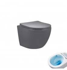 Унитаз подвесной Tornado Gid Tr2122TF-Dgm 62260Y серый матовый 49x36x36