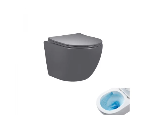 Унитаз подвесной Tornado Gid Tr2122TF-Dgm 62260Y серый матовый 49x36x36