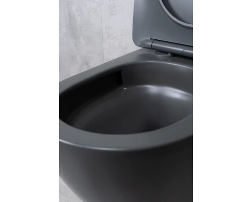 Унитаз подвесной Tornado Gid Tr2122TF-Dgm 62260Y серый матовый 49x36x36