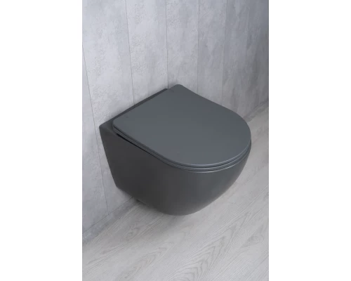 Унитаз подвесной Tornado Gid Tr2122TF-Dgm 62260Y серый матовый 49x36x36