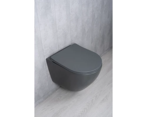 Унитаз подвесной Tornado Gid Tr2122TF-Dgm 62260Y серый матовый 49x36x36