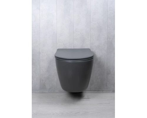 Унитаз подвесной Tornado Gid Tr2122TF-Dgm 62260Y серый матовый 49x36x36