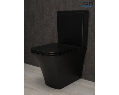Унитаз напольный Gid Tn2184Bm 62252Y черный матовый 62.5x37x83