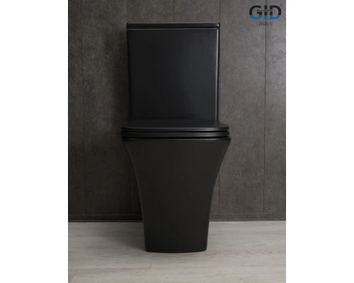 Унитаз напольный Gid Tn2184Bm 62252Y черный матовый 62.5x37x83