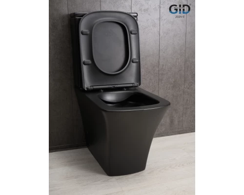 Унитаз напольный Gid Tn2184Bm 62252Y черный матовый 62.5x37x83