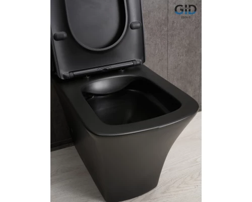 Унитаз напольный Gid Tn2184Bm 62252Y черный матовый 62.5x37x83