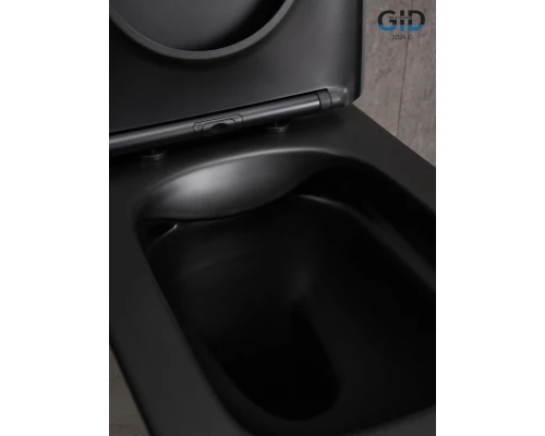 Унитаз напольный Gid Tn2184Bm 62252Y черный матовый 62.5x37x83