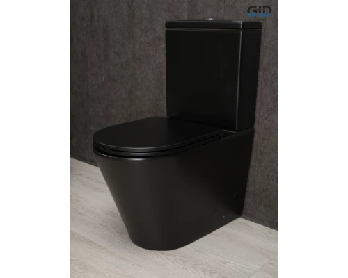 Унитаз напольный Gid Tn2189Bm 62248Y черный матовый 64.5x38.5x82.5