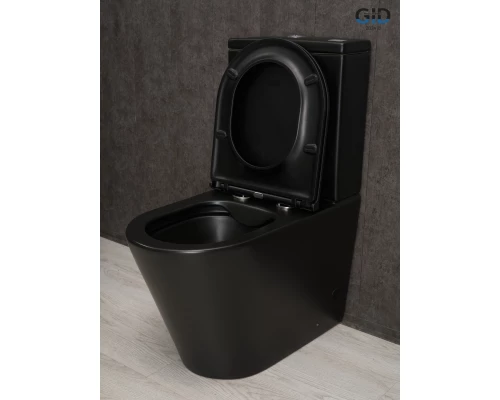 Унитаз напольный Gid Tn2189Bm 62248Y черный матовый 64.5x38.5x82.5