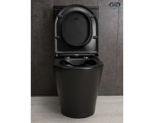Унитаз напольный Gid Tn2189Bm 62248Y черный матовый 64.5x38.5x82.5