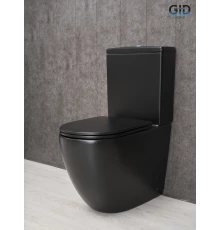 Унитаз напольный Gid Tn2188Bm 62250Y черный матовый 62.5x38.5x84