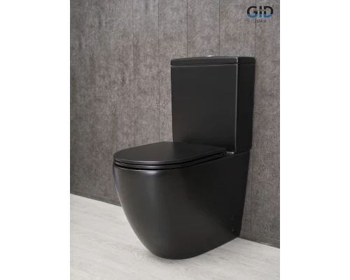 Унитаз напольный Gid Tn2188Bm 62250Y черный матовый 62.5x38.5x84