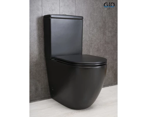 Унитаз напольный Gid Tn2188Bm 62250Y черный матовый 62.5x38.5x84