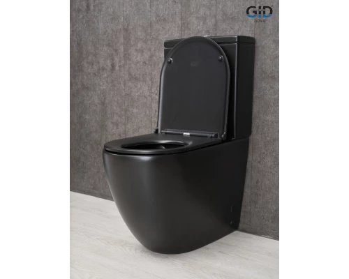 Унитаз напольный Gid Tn2188Bm 62250Y черный матовый 62.5x38.5x84