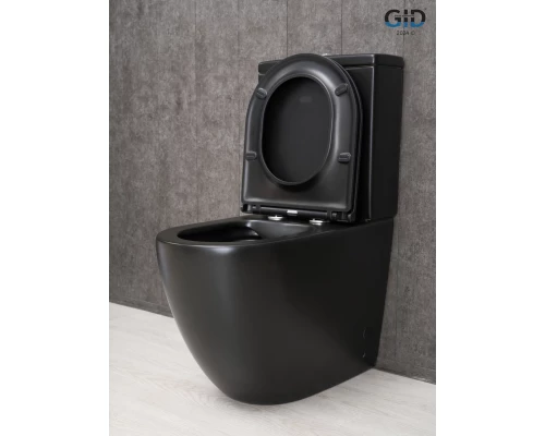 Унитаз напольный Gid Tn2188Bm 62250Y черный матовый 62.5x38.5x84