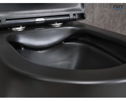 Унитаз напольный Gid Tn2188Bm 62250Y черный матовый 62.5x38.5x84