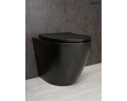 Унитаз приставной Gid TRS-269BM 62214Y черный матовый 56x36.5x42