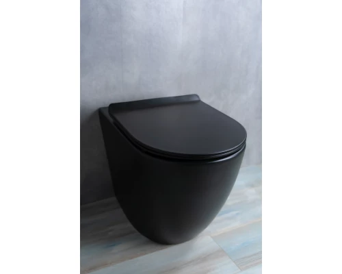 Унитаз приставной Gid TRS-269BM 62214Y черный матовый 56x36.5x42