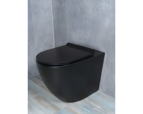 Унитаз приставной Gid TRS-269BM 62214Y черный матовый 56x36.5x42