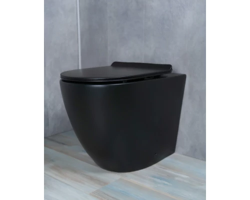 Унитаз приставной Gid TRS-269BM 62214Y черный матовый 56x36.5x42