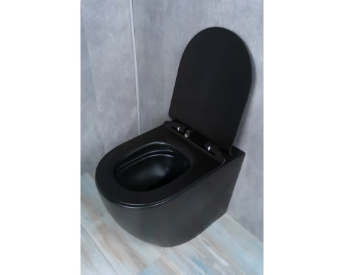 Унитаз приставной Gid TRS-269BM 62214Y черный матовый 56x36.5x42