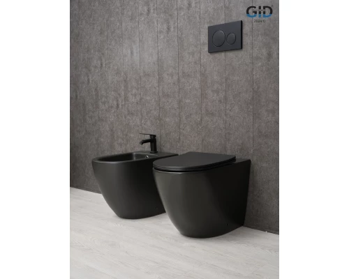 Унитаз приставной Gid TRS-269BM 62214Y черный матовый 56x36.5x42